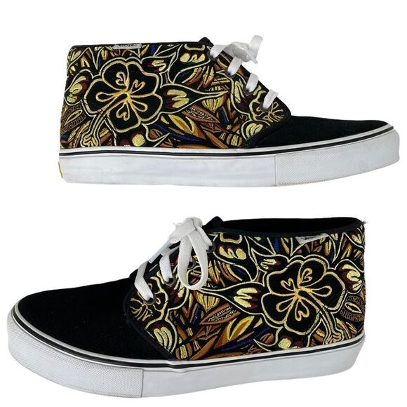 Vans Vault Jungle Pack Chukka 49 LX 2008 Embroidered Floral Mens 10 - Picture 4 of 9